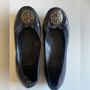 Tory Burch Black Patent Leather Ballet Flats